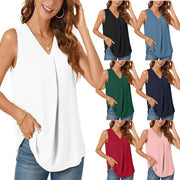 Relaxed Fit Sleeveless V-Neck T-Shirt