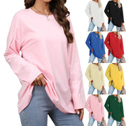 Casual Relaxed Fit Long Sleeve Top for Women