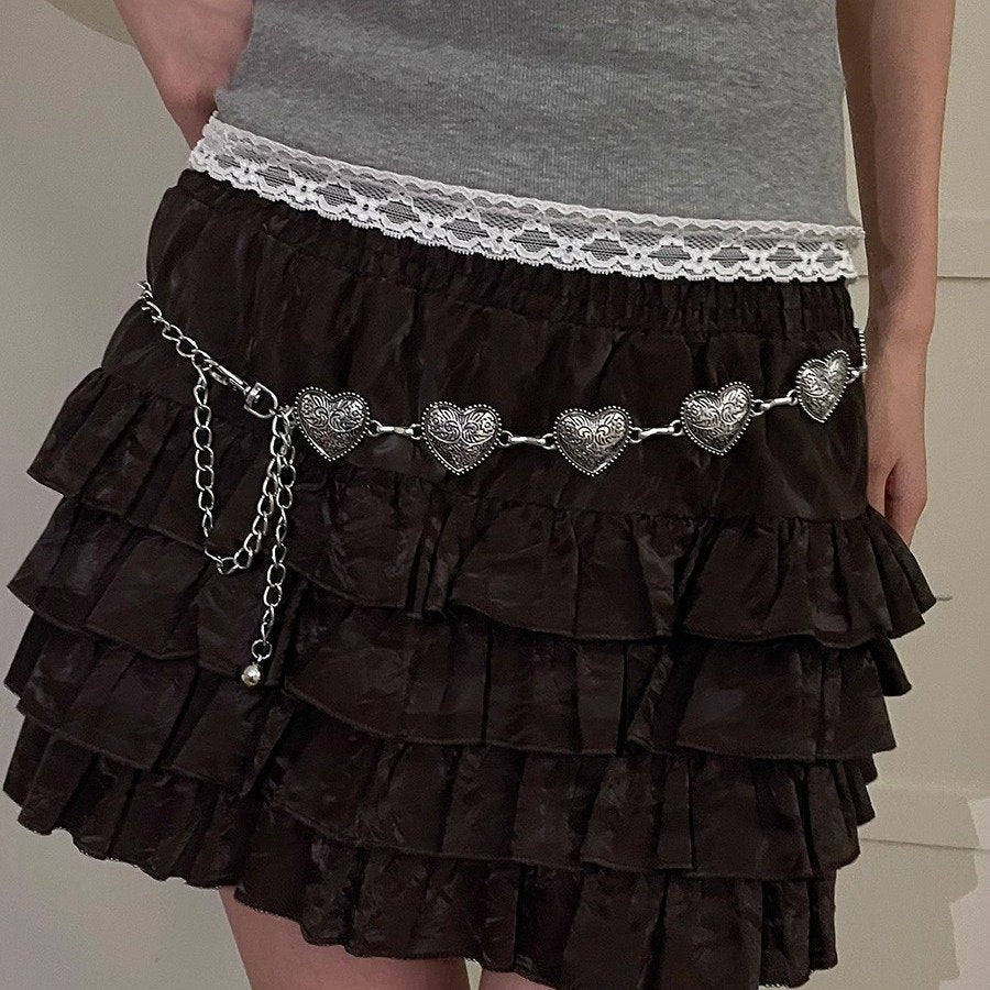 Elegant Waist Chain with Heart Design for Women's Dresses
