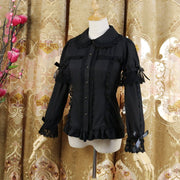 Effortless Chic Long-sleeve Blouse with Peter Pan Collar