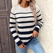 Cozy Autumn Striped Sweater for Women