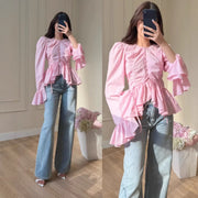 Stylish Ruffled Blouse Top for Women