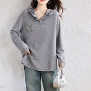 Loose Fit Lacetop Sweatshirt for Women