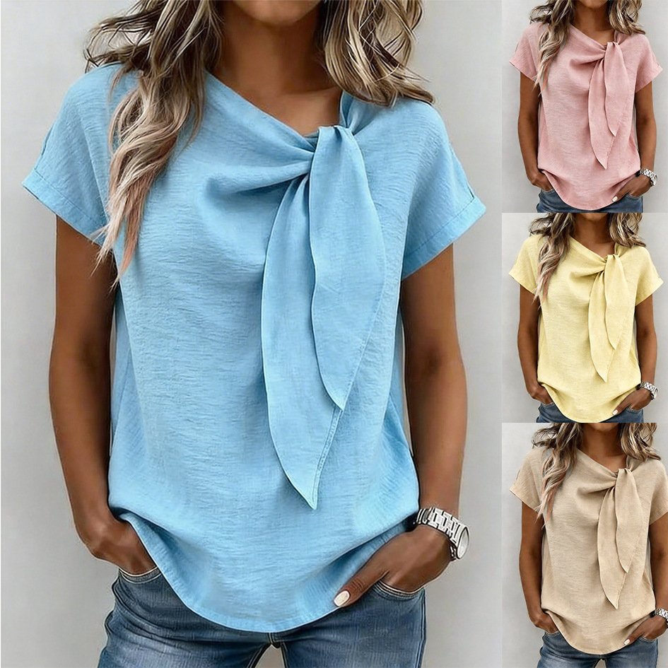 Loose-Fit Casual Short-Sleeve Top for Women