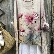Loose Fit Long Sleeve Printed Top for Women