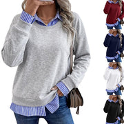 Casual Color-Block Hoodie for Women