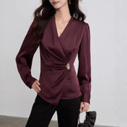 Elegant Floral Long-sleeve Top for Women