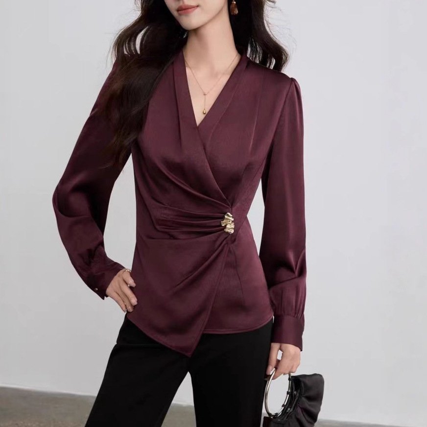Elegant Floral Long-sleeve Top for Women