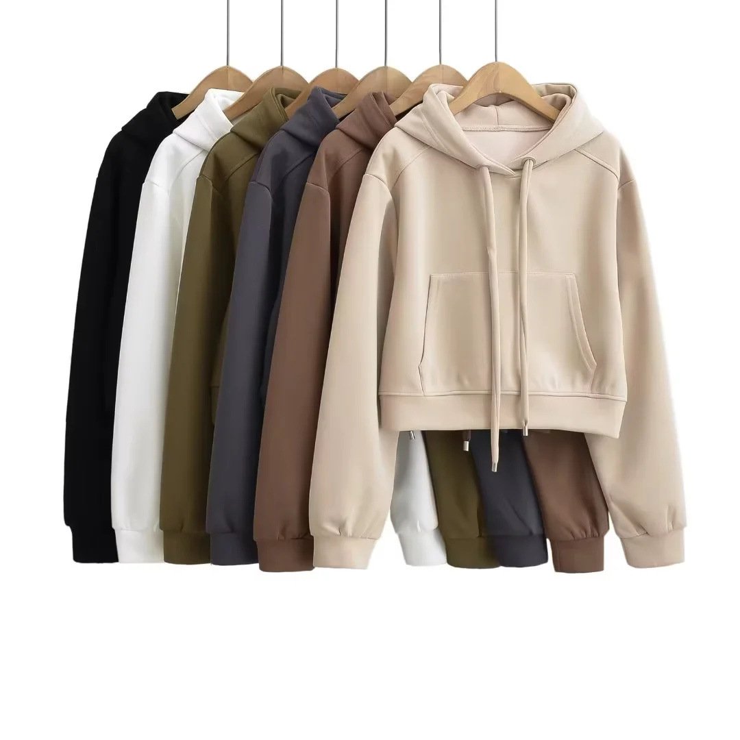 Casual Women's Hooded Sweatshirt Jacket