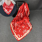 Floral Print Satin Women's Scarf