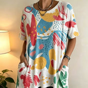 Comfortable Abstract Tunic Tops for Women