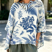 Loose Fit Vintage Floral Top