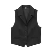 Elegant Loose-Fit Diamond Quilted Vest for Women
