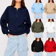 Cozy Loose-fit Crew-neck Sweatshirt for Women