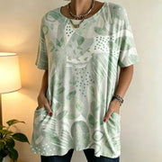 Relaxed Sage Green Tunic Top for Women