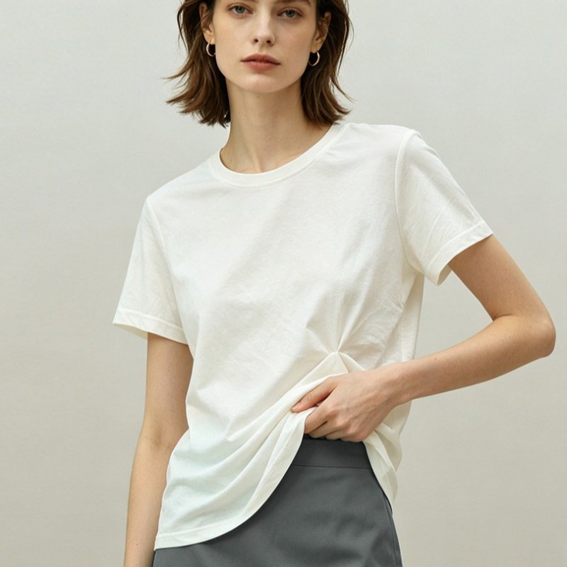 Protective Women's Short-Sleeve Top - White & Breathable