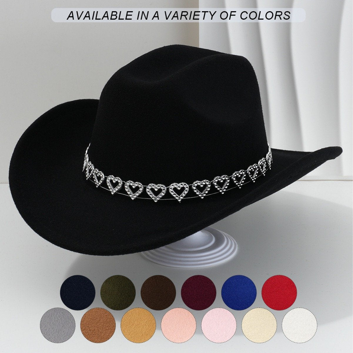 Elegant Rhinestone Denim Hat for Women