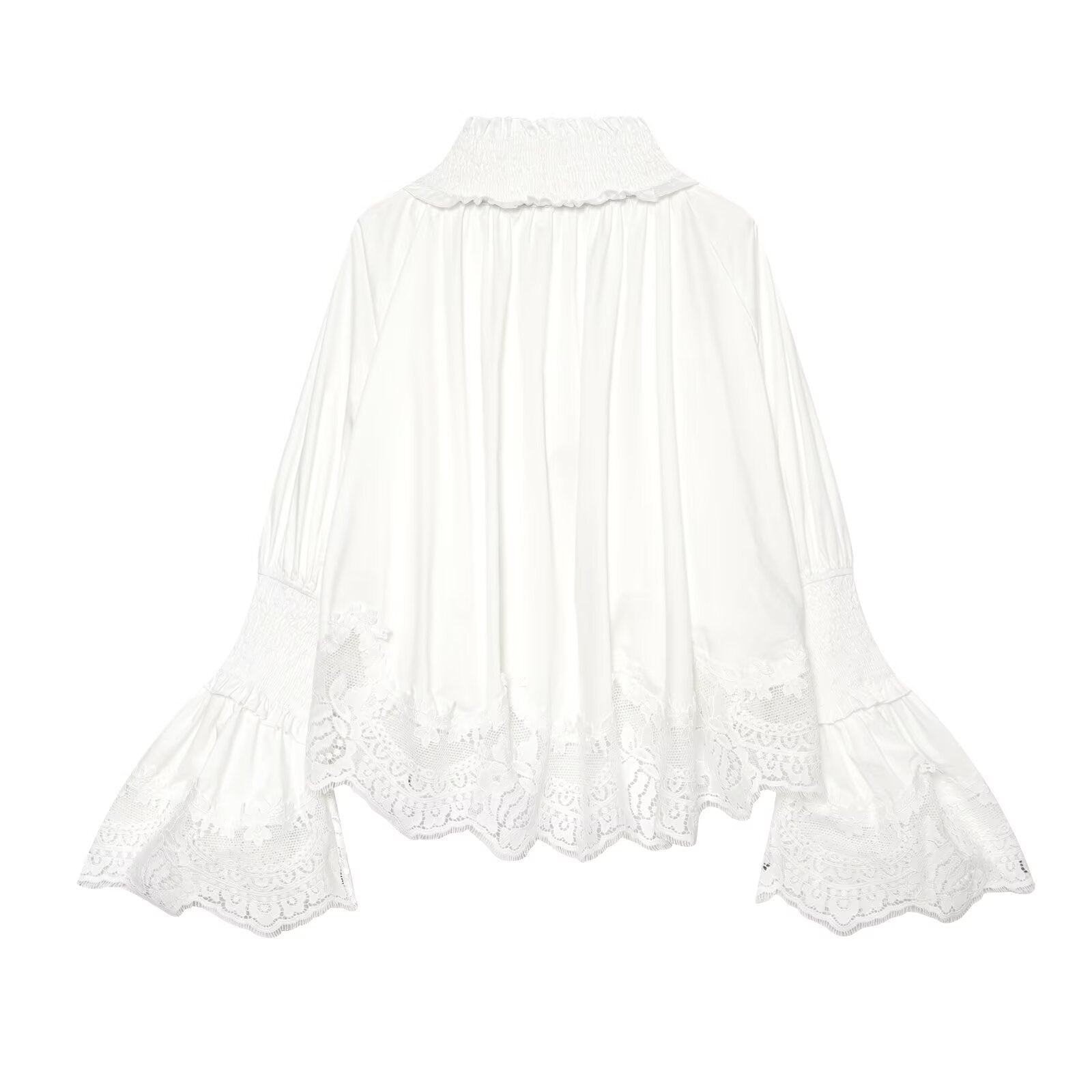 Flared Sleeve Embroidered Top for Women