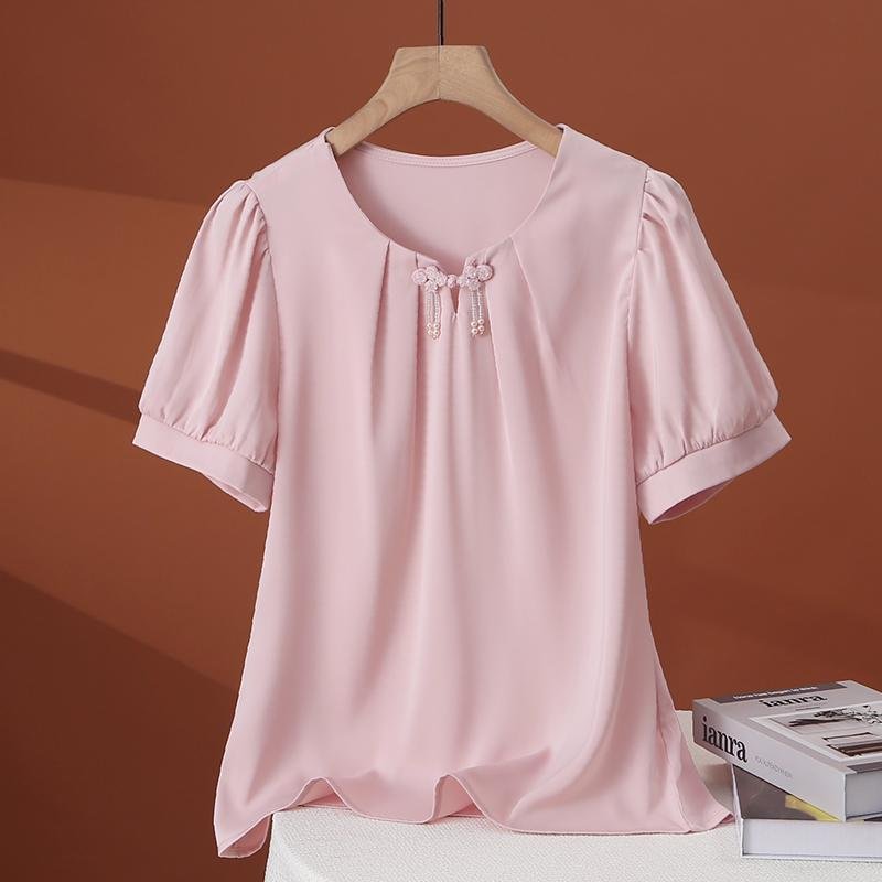 Loose-Fitting Chiffon Blouse for Women