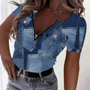 Elegant V-Neck Women's Top