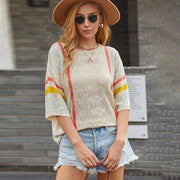 Fresh Striped Sweater Top for Women