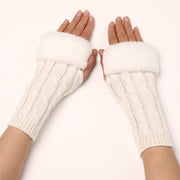 Stay Warm Cable Knit Arm Warmers for Women