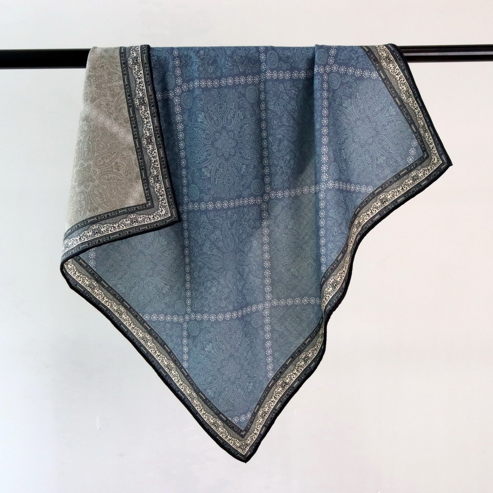 Versatile Silk-wool Shawl, Double-Sided Print, Easy to Style