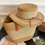 Multicolor Spring Summer Straw Hat & Bag Set