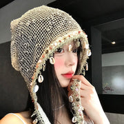 Versatile Shell Tassel Headwrap Hat for Women