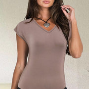 Casual Loose-fitting Short-sleeve Top for Women