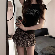 Slim Fit American Rhinestone T-Shirt for Women