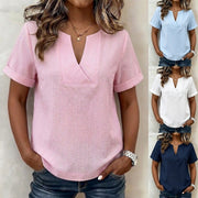 Casual V-Neck Striped Shirt for Women