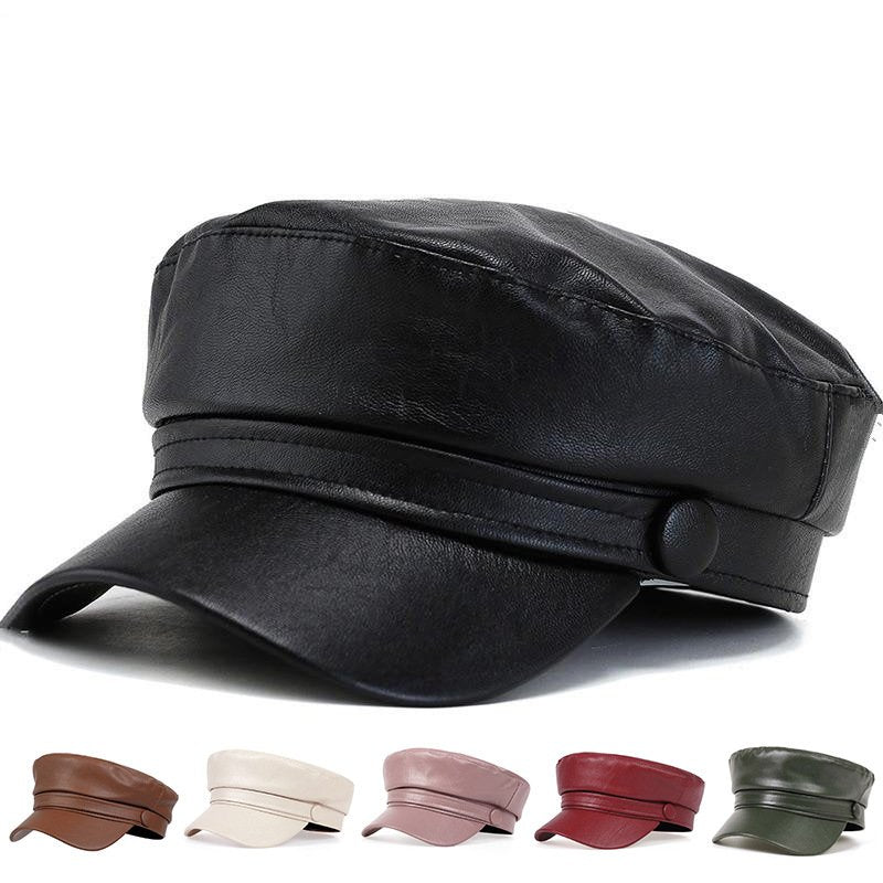 Winter Beret for Women - British Style Flat Top Hat