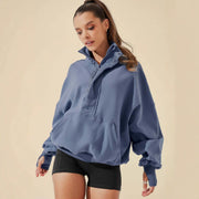 Casual Sporty Cardigan for Women - Long Sleeves