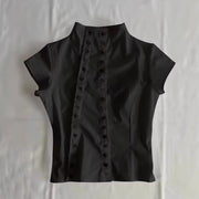 Slim-fit Waist-cinching Cropped Top for Women