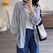 Casual Striped Long-sleeve Shirt for Women