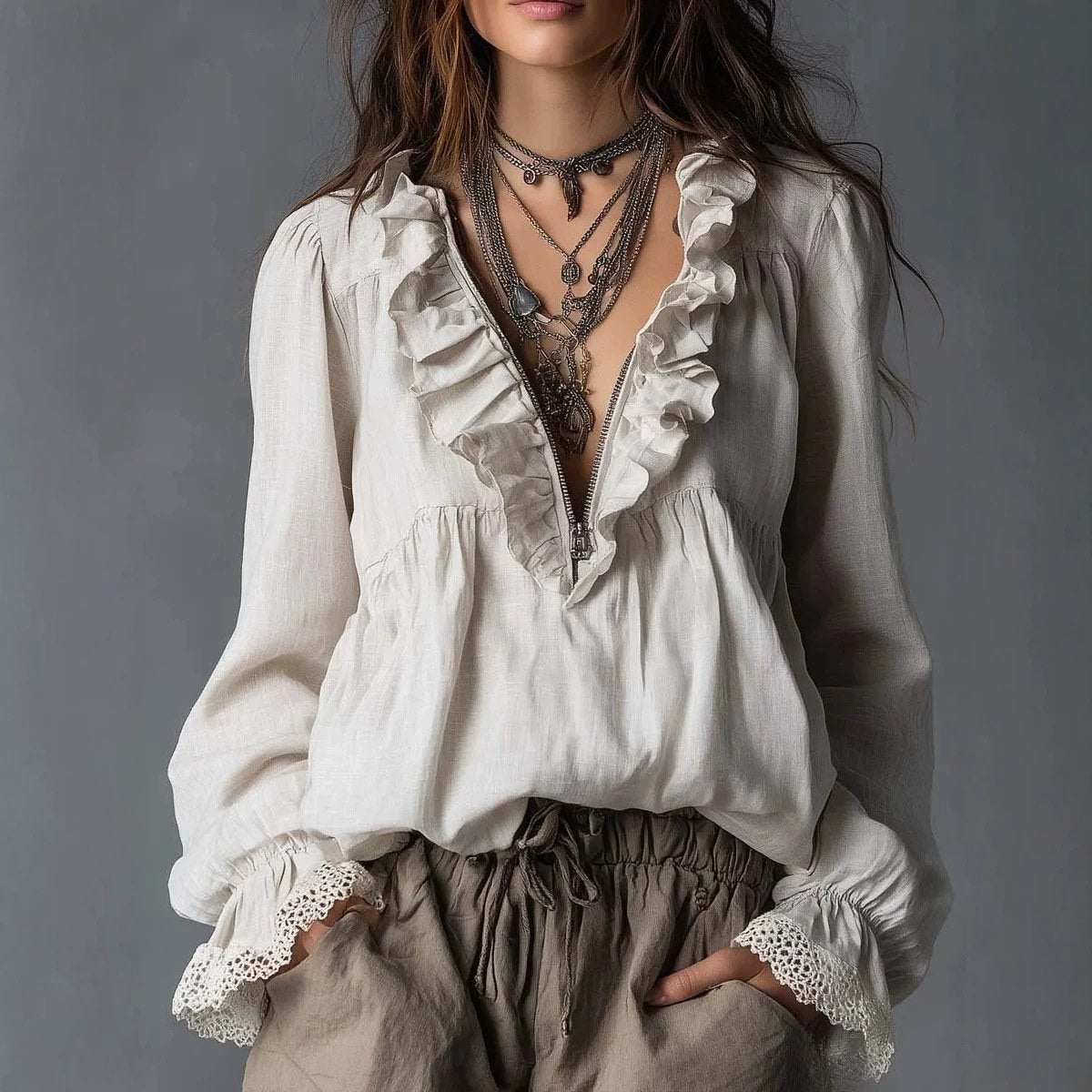 Bohemian Long Sleeve Top for Women