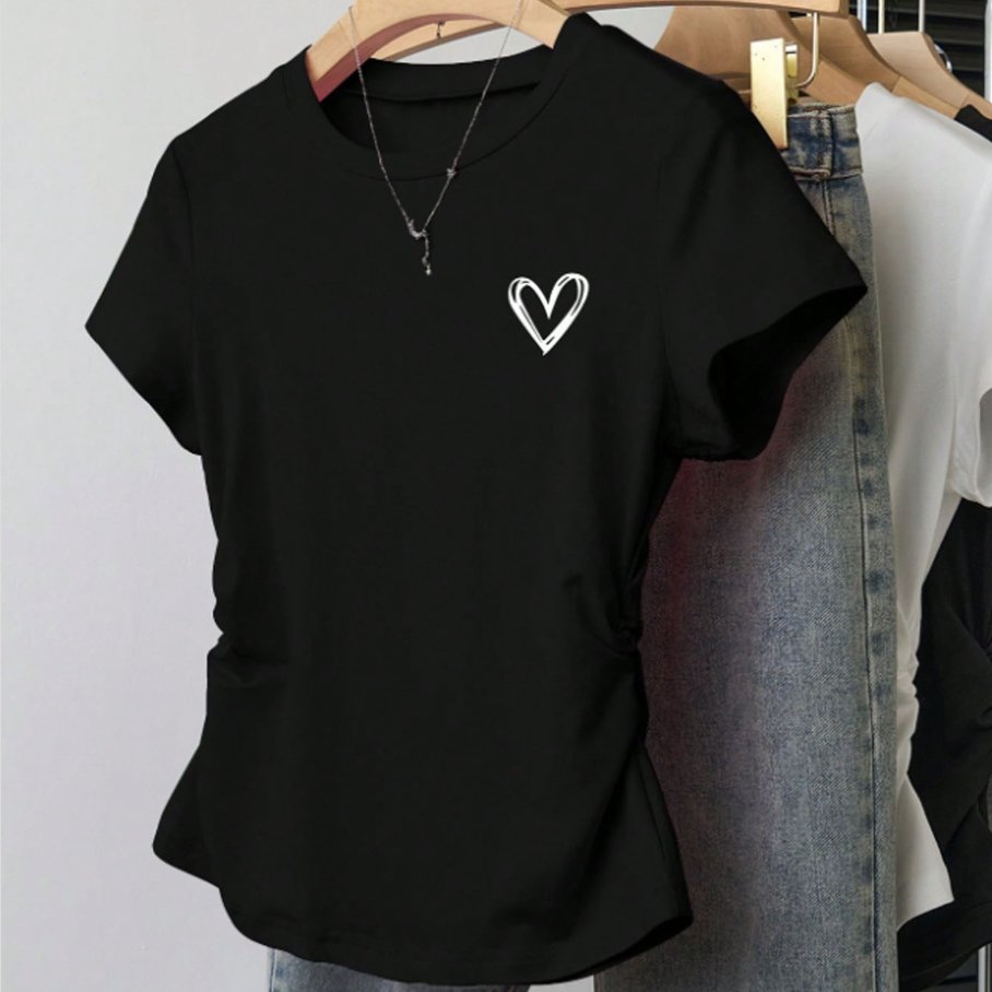 Comfort Plus-Size Crew Neck Short Sleeve T-Shirt for Women