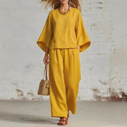 Casual Women's 3/4 Sleeve Cardigan Set