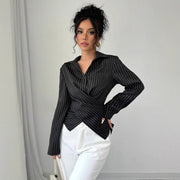 Elegant Long-sleeve Button-down Women's Blouse