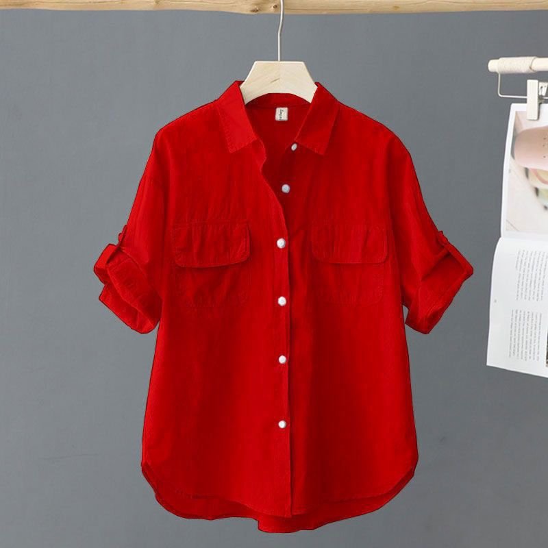 Elegant Solid-color Blouse for Women