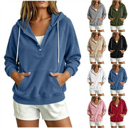 Comfortable Loose-Fit Women's Hooded Sweatshirt