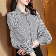 Elegant Long-sleeve Blouse - Western Chic Style