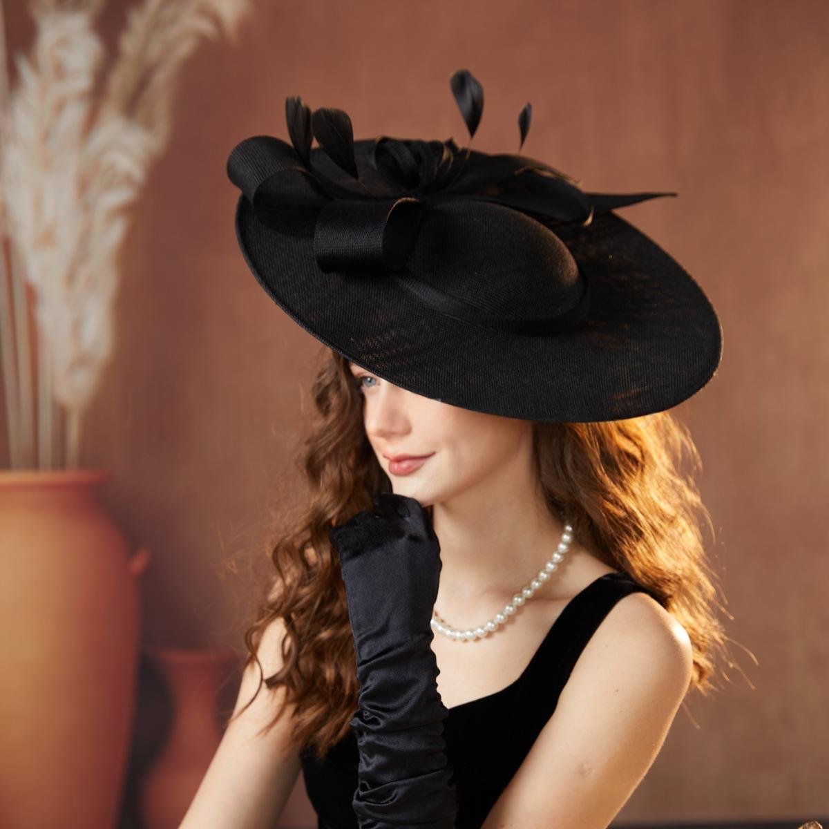 Wide-brimmed Wedding Hat for Women