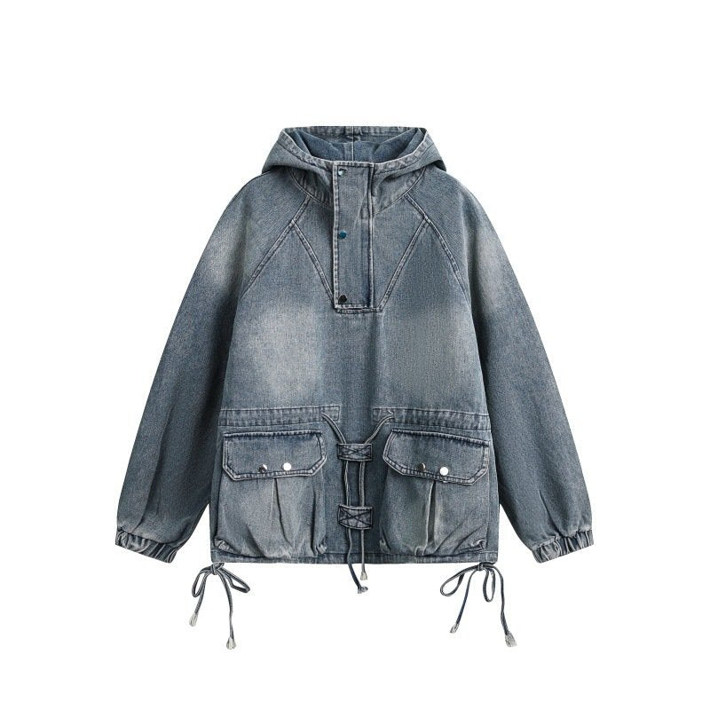 Vintage Washed Denim Jacket for Women