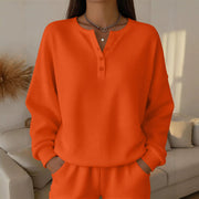 Women's Waffle-knit Pullover Tops