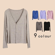Women's Versatile Long-Sleeve Cardigan Top - Thin, Elegant Commuter Style