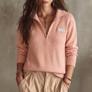Women's Autumn Winter Half-Zip Knitted Sweater