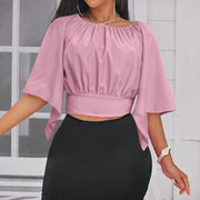 Loose Fit Plus Size Blouse for Women - Elegant Design