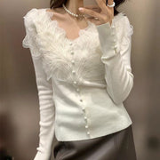 Elegant Lace Blouse for Women - Autumn Chic